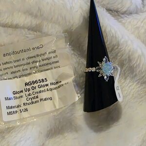 Glow Up or Glow Home Aquamarine Ring